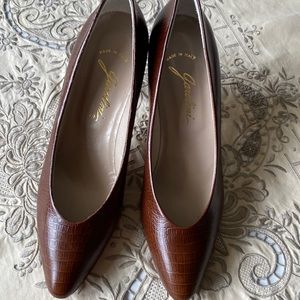 Embossed Leather Heels/ Made in ItalySize 8.5